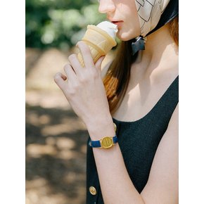 Ciel Leather Bracelet Blue