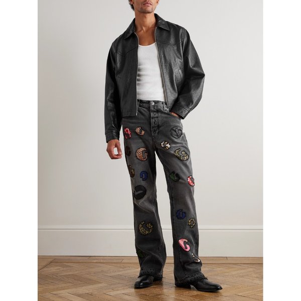 G-타임 플레어 디스트레스드 로고 아플리케 진 46376663163024358