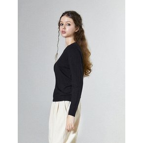 Cozy Knitted Top (BLACK)