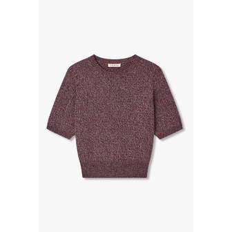 일라일 숏 슬리브 코튼 니트 탑 IA16152120151