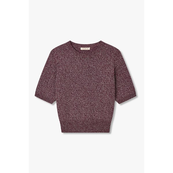 숏 슬리브 코튼 니트 탑 IA16152120151