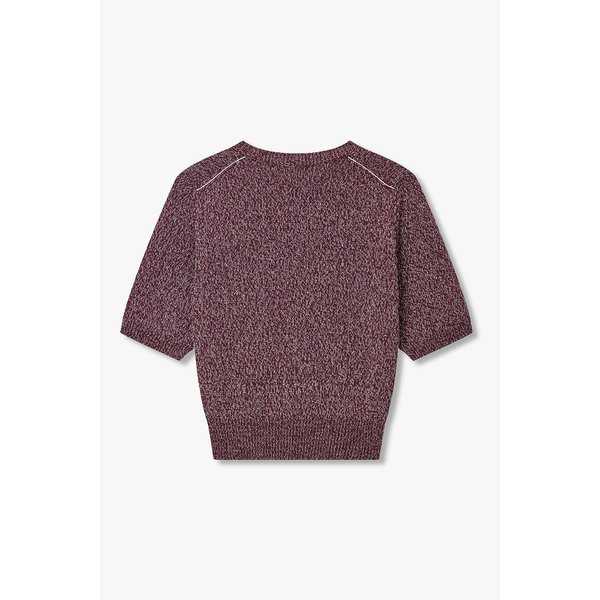 숏 슬리브 코튼 니트 탑 IA16152120151