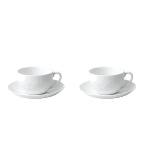 [해외직구] WEDGWOOD 웨지우드 와일드 스트로베리 화이트 찻잔 및 받침 253ml 2세트