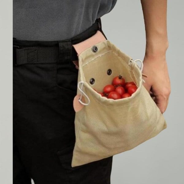 [옷자락] 남녀 공용 미니 힙색 캔버스 가죽 버클 가방