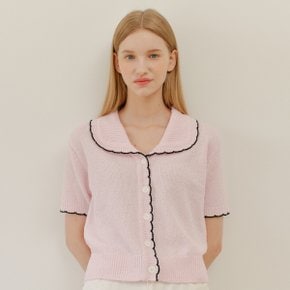 PIPING LINE CARDIGAN_PINK