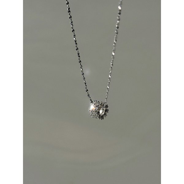 [925silver] Crystal cylinder necklace