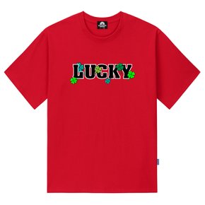 LUCKY CLOVER 티셔츠 - 레드