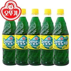 오뚜기 청포도시럽 1kg 5개 슬러시시럽 원액음료 청포도향슬러시