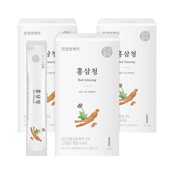 [천호앤케어]홍삼청(10ml x 30포) x 3Box