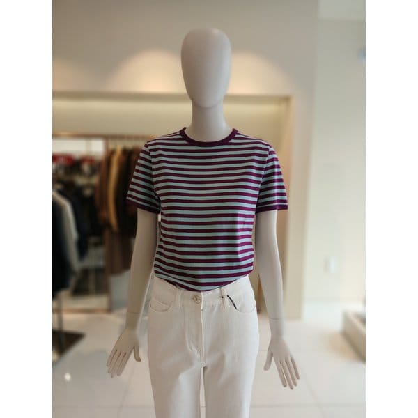 [여주점] 씨씨콜렉트 스트라이프라운드넥티셔츠 E262psm139