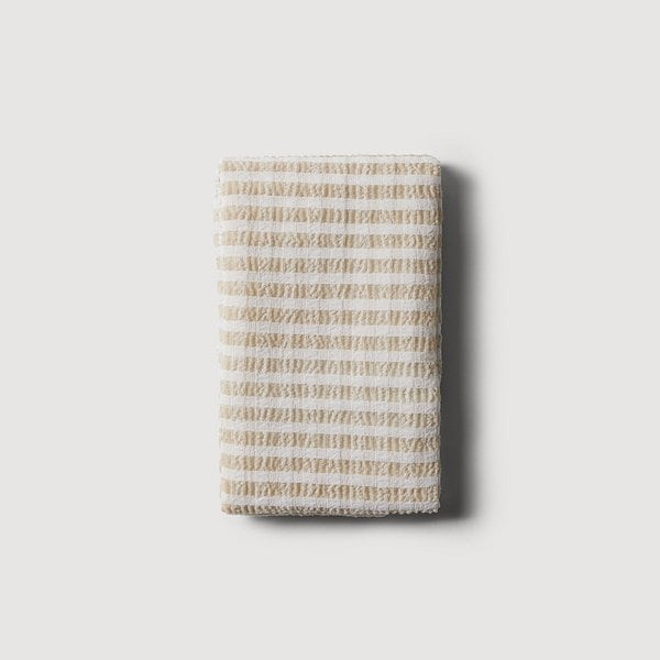 까슬까슬 체크 샤워타월 29x95cm 베이지 J625901001211
