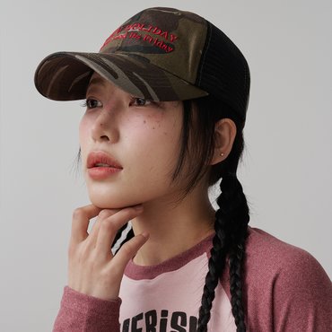 리끌로우 I LUV HOLIDAY BALLCAP CAMO
