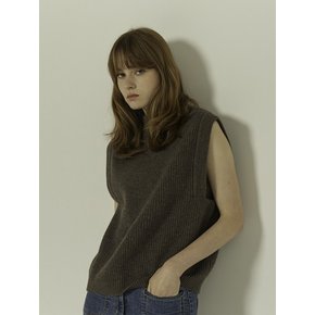 Cashmere Mock-Neck Sweater Vest