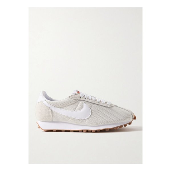 Ld-1000 가죽 브러시드 스웨이드 트리밍 메시 스니커즈 화이트 1647597358690543