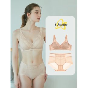 올데이 베이직 노와이어 보정브라팬티 OMOCBR01 2S  2종 베이지_P349674790