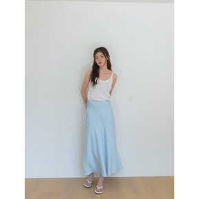 Flow Wrap Maxi Skirt - Sky blue