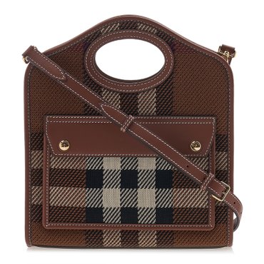 버버리 여성 타탄 포켓 토트백 8049138 LL MN POCKET BAG KNT A9011