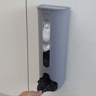 제이큐 벽부착 비닐봉지정리함 쓰레기봉투 수납케이스 회색 X ( 2매입 )