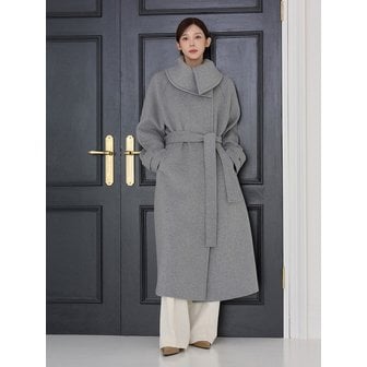 지에마르 COLLAR POINT WOOL LONG COAT GRAY 카라 포인트 울 롱 코트 그레이 5차