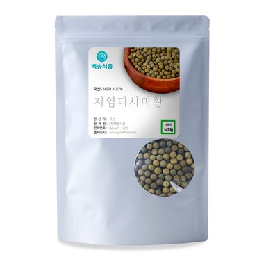 백송식품 국내산 청청 저염 다시마환 500g(파우치)