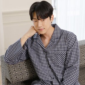 국산 남성 순면 기모 잠옷 세트 고급 커플 파자마 홈웨어 남자 카라 빅사이즈 선염 체크 MAM1942