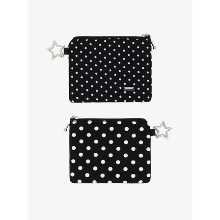 코지웨이브클럽 BASIC DOT POUCH_BLACK