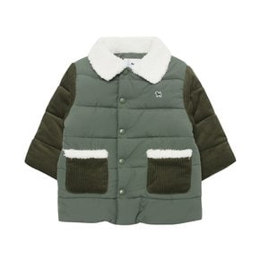 [여주점] [오프라벨 여주점] 블루독베이비 (KH) 코듀로이 매치 패딩 롱 점퍼B (44C14-113-07)