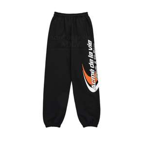 RACING LOGO TRAINING PANTS BLACK-레이싱로고