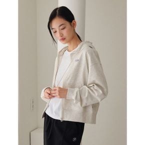 여성 쿨테리 크롭 자수 후드집업 PHF2TC2210_P388969264