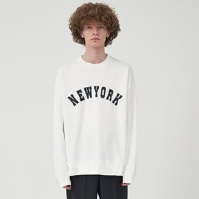 OVERFIT ARCH PRINTING SWEATSHIRT_IVORY