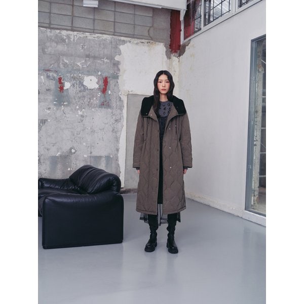 (웰론) 뽀글이 후드 롱패딩 점퍼 AQ4PDA67