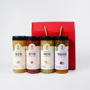 (건강한잼) 자일로스 설탕으로 만든 생강청 레몬청 500g 진저라떼 생강차 레몬차 과일청