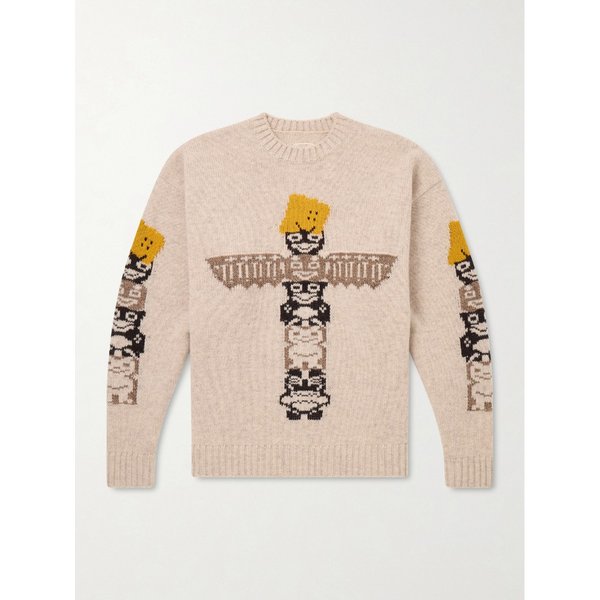 페키시 토템 폴 인타르시아 울 블렌드 스웨터 46376663162925186