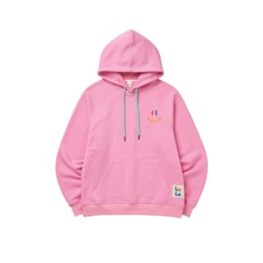 Smile Color Hoodyshirt(라라 스마일 컬러 후드 티)[Pink]