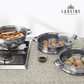 더 퀸 포토프 스테인레스 IH 3단 찜기 LHSM-300S