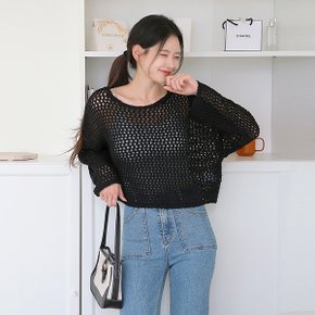 [최초가 89,900원][르포엠]코튼100 플로니 크로셰 니트