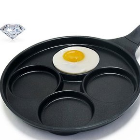 4구 에그팬 계란 달걀 원형 후라이팬 다이아몬드코팅 팬케이크팬 국내생산
