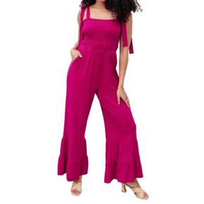 5083256 White Birch Almost Available Flared Jumpsuit In Magenta