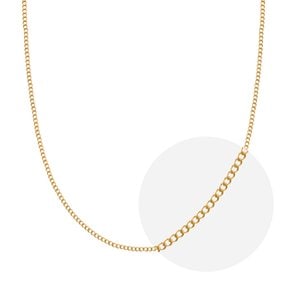 18K 민줄 체인 목걸이 줄 옐로우 골드 0.7mm