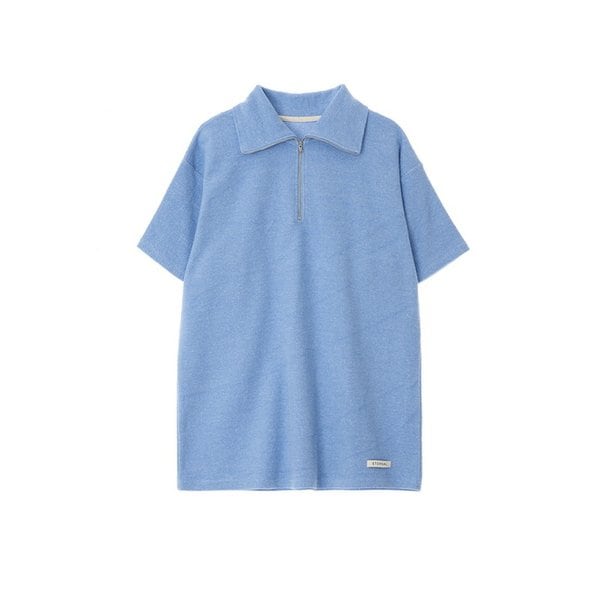 Zipper Collar Dress _ BLUE