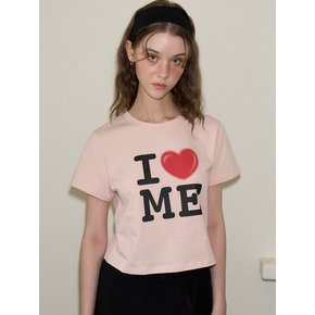 I Love Me Crop T_ Pink