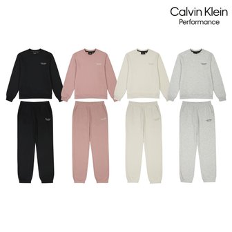 Calvin Klein Perfomance [캘빈클라인 퍼포먼스] 24SS 스몰 로고 맨투맨 셋업 여성 4컬러 택1