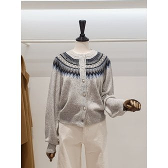 ZOOC [파주점] 쥬크 주크 노르딕패턴 울혼방 니트 가디건​​ V254KSL941