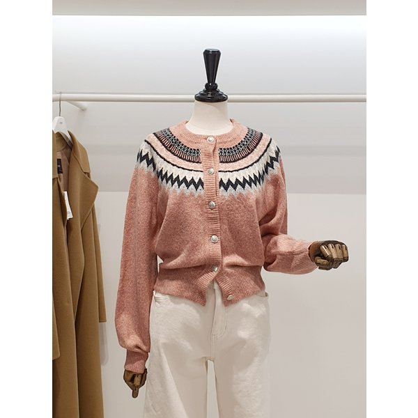 [파주점] 쥬크 주크 노르딕패턴 울혼방 니트 가디건​​ V254KSL941