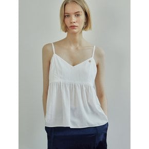 FRILL SLEEVELESS TOP / WHITE