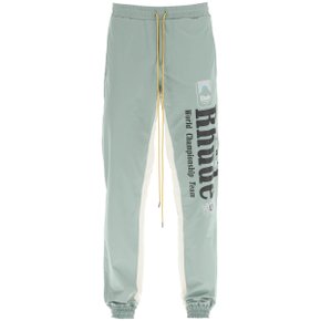 루드 Mens Pants Rhude bicolor senna flight pants IVORY SAGE RHPS23PA12005188