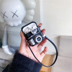 에어팟 1세대 2세대 3세대 프로 심플 카메라 키링 고리 핑거 스트랩 실리콘 젤리 케이스 철가루방지스티커