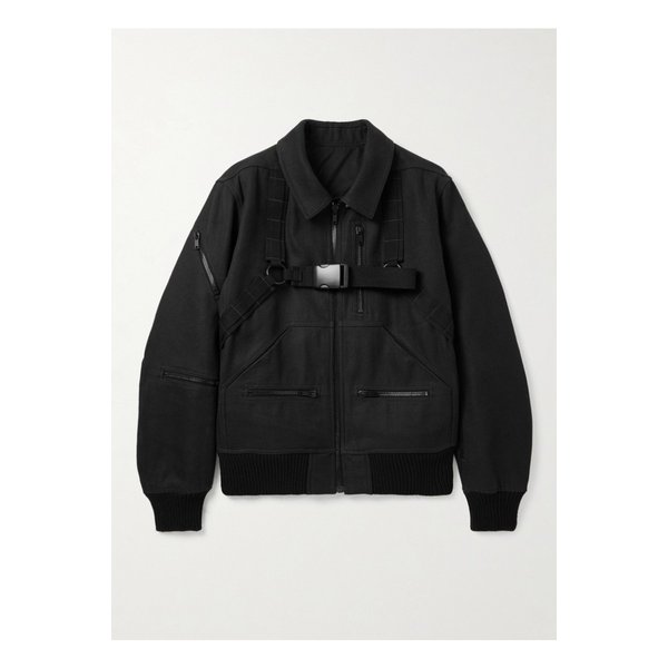 벨트 리넨 울 혼방 보머 재킷 블랙 46376663162875940