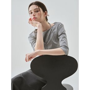 소프트 레이어 홀터넥 슬리브리스 탑 [3COLORS]