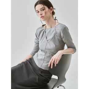소프트 레이어 홀터넥 슬리브리스 탑 [3COLORS]